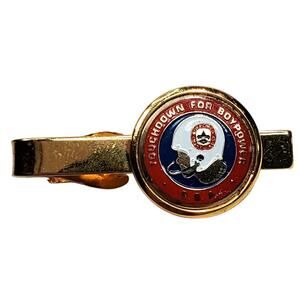 Tie Clip Crest Craft Vtg Touchdown for Boypower BSA Gold Tone Signed 1.75"